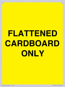 FLATTENED CARDBOARD ONLY